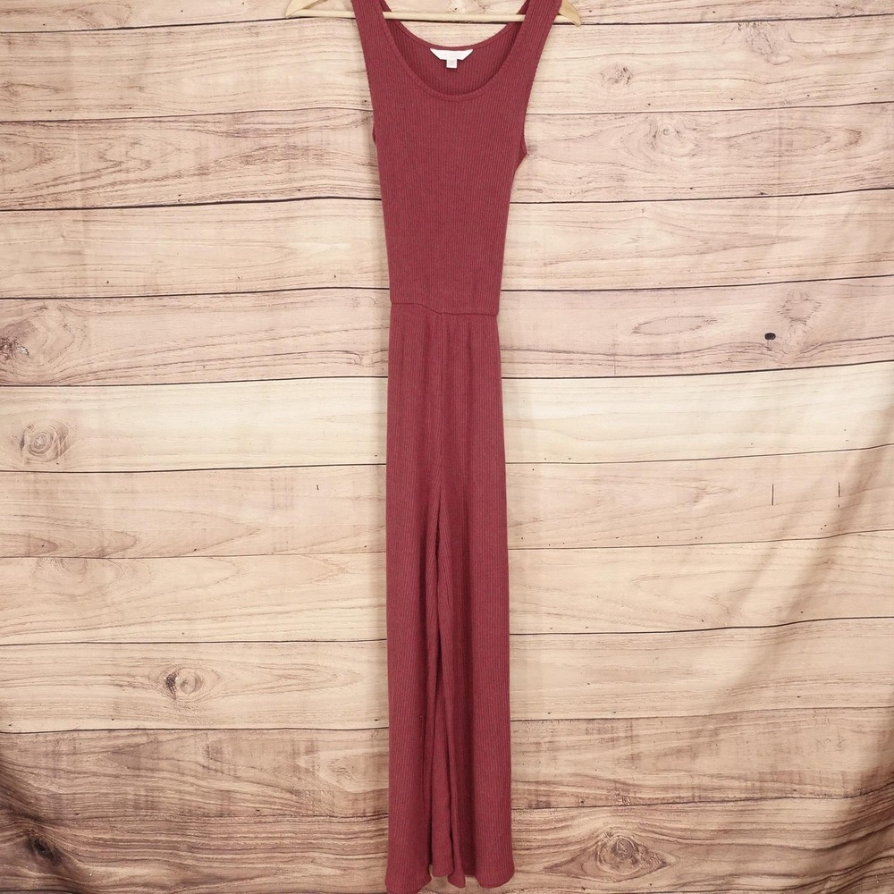 Lauren Conrad Jumpsuit Womens XS Pink Sleeveless Scoop Neck Tie Waist Knit